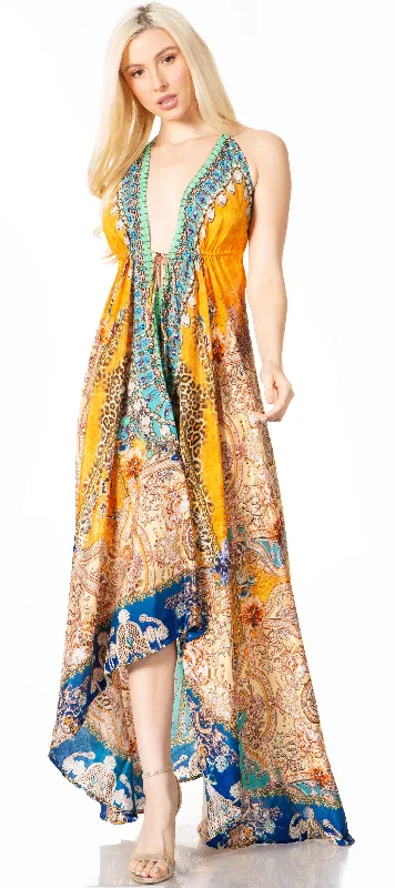 Sakkas Lizi 2 Women's High-Low Halter Maxi Dress for Beach and Vacation Parties Elegant Sleeveless Maxi Dress Sakkas Lizi 2 Women's High-Low Halter Maxi Dress for Beach and Vacation Parties Elegant Sleeveless Maxi Dress
