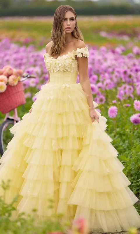 Sherri Hill 56199 - Ruffle Tulle Ballgown