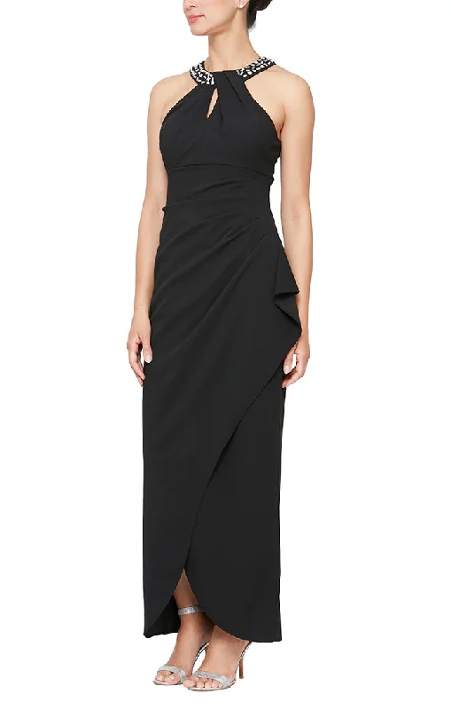SL Fashions 9237208 Beaded Long Formal Dress