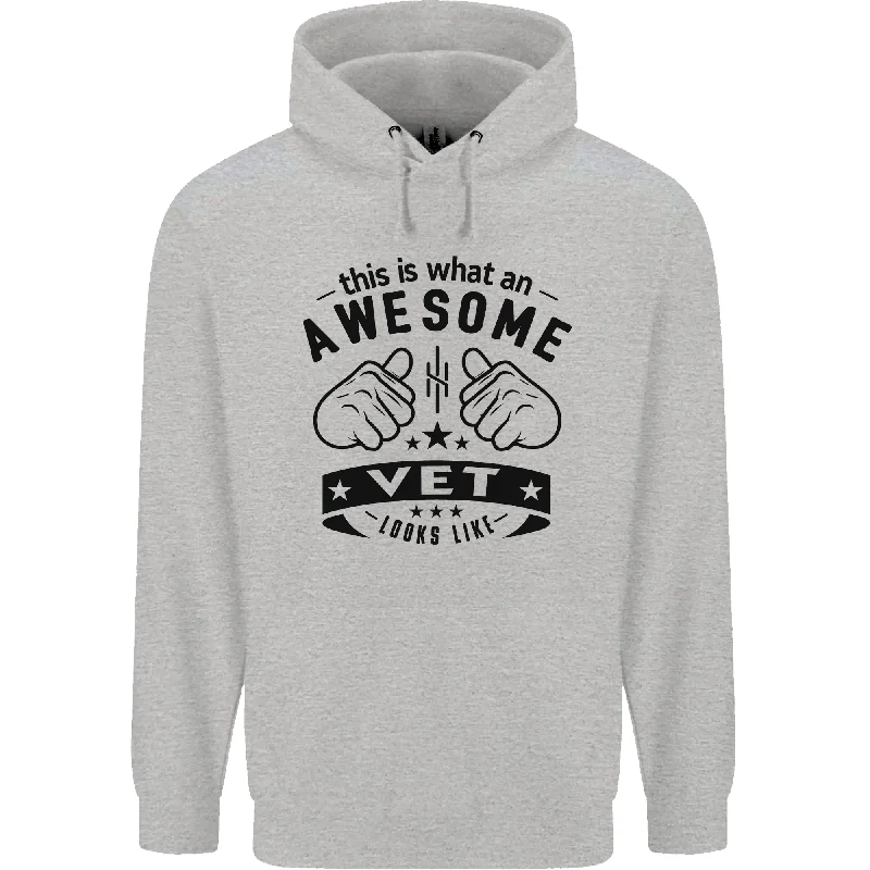 Awesome Vet Looks Like Veterinarian Mens 80% Cotton Hoodie Hoodie with Hidden Zipper Minimalist Clean