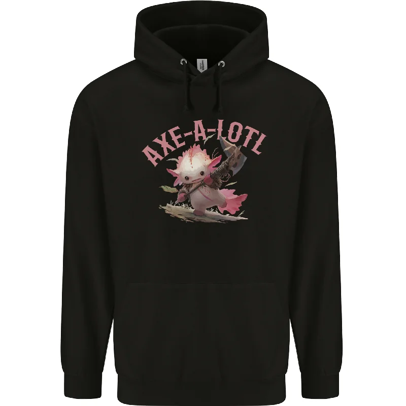 Axe-A-Alotl Funny Medieval Warrior Mens 80% Cotton Hoodie Hoodie with Hem Detail Decorative Unique