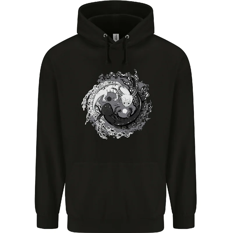 Axolotl Yin Yang Mens 80% Cotton Hoodie Hoodie with Illustration Artistic Creative