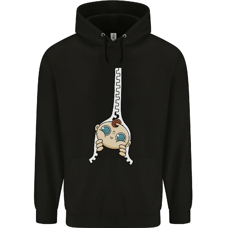 Baby Zipper New Baby Pregnancy Pregnant Mens 80% Cotton Hoodie Hoodie with Hem Embroidery Detailed Premium