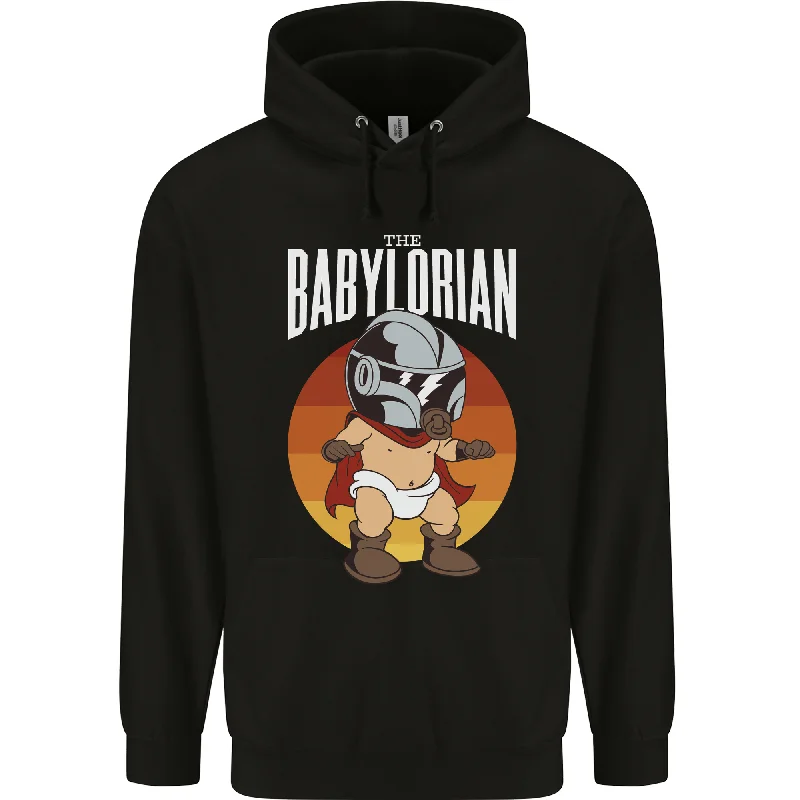 Babylorian Funny Baby Infant Toddler Parody Mens 80% Cotton Hoodie Hoodie with Color Block Contrast Stylish