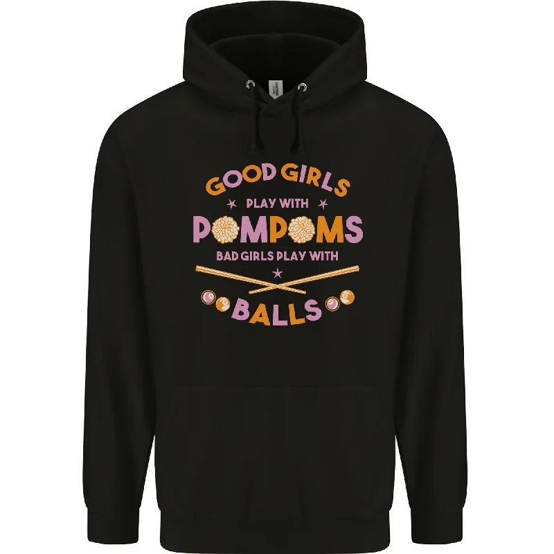 Bad Girls Play With Pool Balls 9-Ball Mens 80% Cotton Hoodie Hoodie Jacket Zipper Layering
