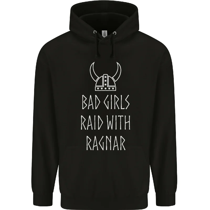 Bad Girls Raid With Ragnar Vikings Valhalla Mens 80% Cotton Hoodie Hoodie with Sequins Glamorous Eye-catching