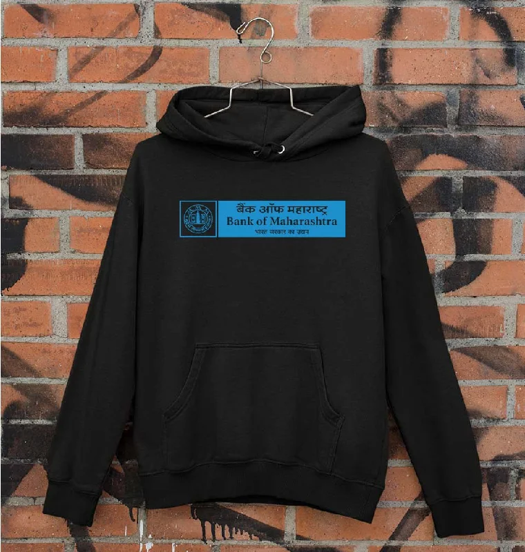 Bank of Maharashtra Unisex Hoodie for Men/Women Hoodie with Side Slits Relaxed Casual
