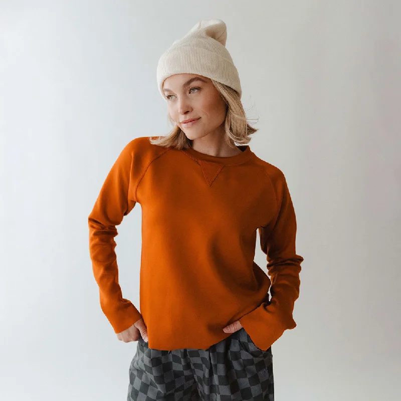 Burnt Orange Neo Sweatshirt Hoodie with Pocket Utility Practical