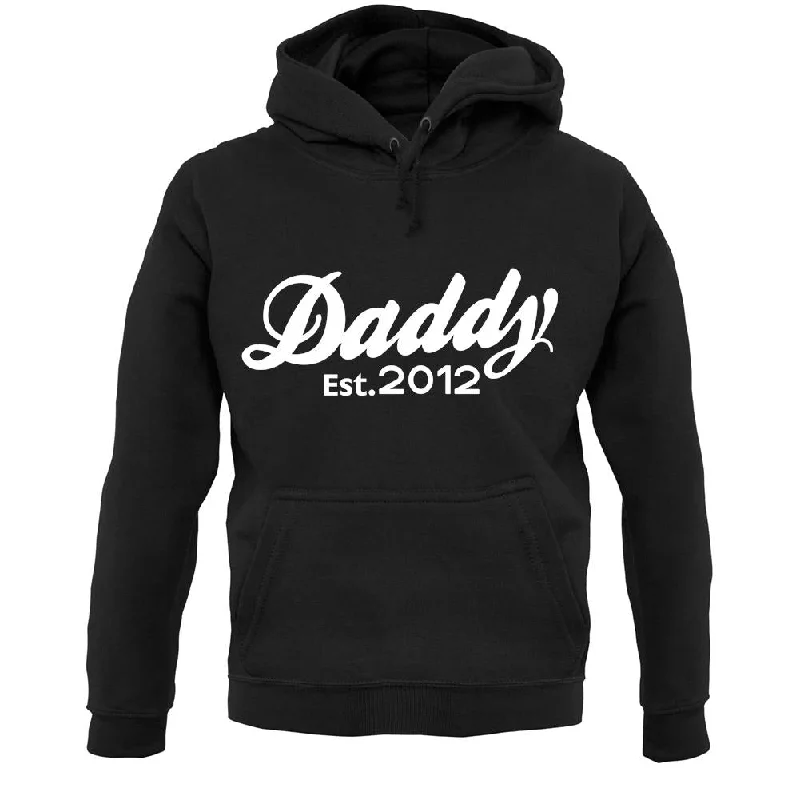 Daddy Est. 2012 Unisex Hoodie Hoodie with Applique Textured Unique