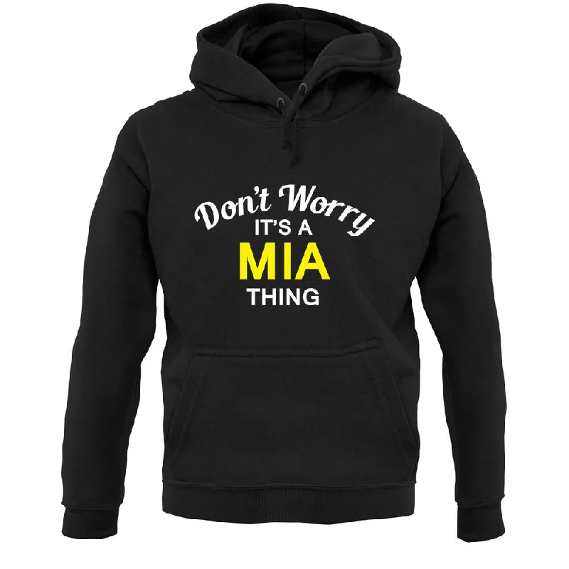 Don't Worry It's a MIA Thing! Unisex Hoodie Hoodie with Exposed Zipper Edgy Industrial
