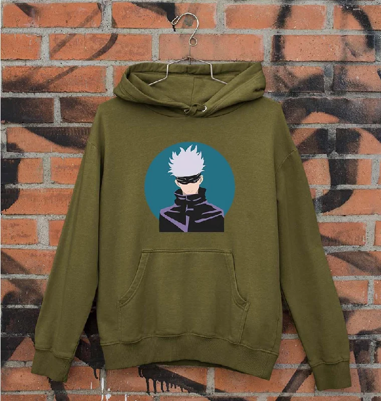 Gojo Satoru Anime Unisex Hoodie for Men/Women Hoodie with Rolled Sleeves Casual Relaxed