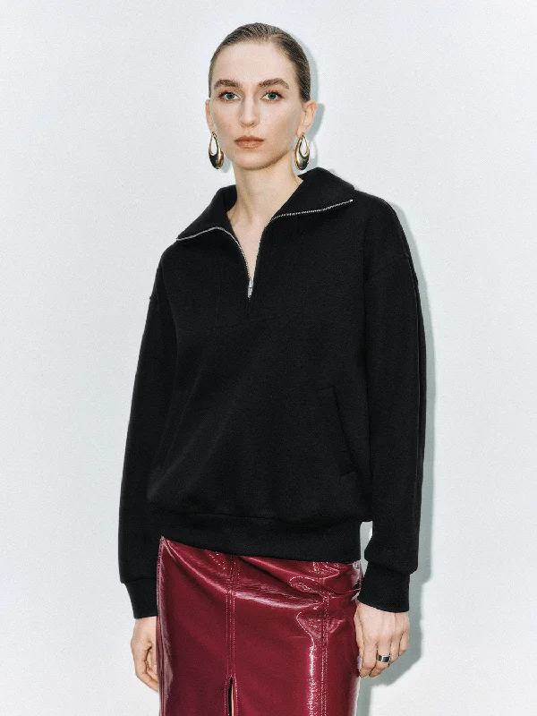 Lapel Oversized Sweatshirts Hoodie with Neon Bright Vibrant