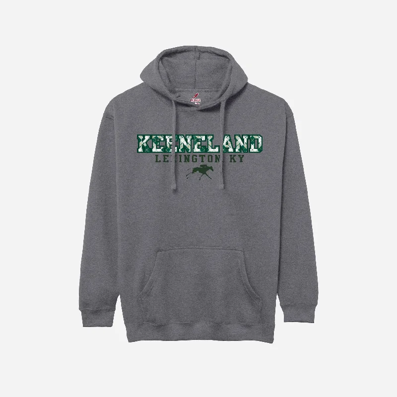 League Keeneland Argyle Hoodie Hoodie with Rolled Sleeves Casual Relaxed