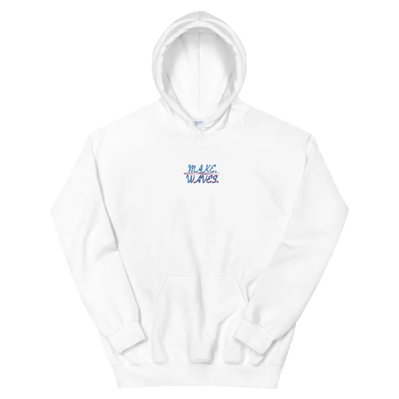 Make Waves | Unisex Hoodie Hoodie with Hem Drawcord Adjustable Customizable
