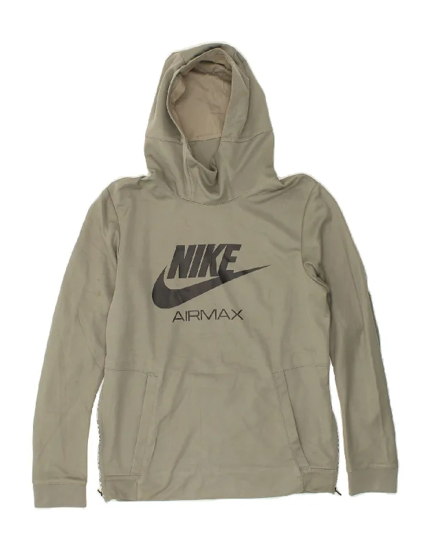 NIKE Mens Air Max Graphic Hoodie Jumper Small Grey Cotton Hoodie with Contrast Stitching Detailed Premium NIKE Mens Air Max Graphic Hoodie Jumper Small Grey Cotton Hoodie with Contrast Stitching Detailed Premium