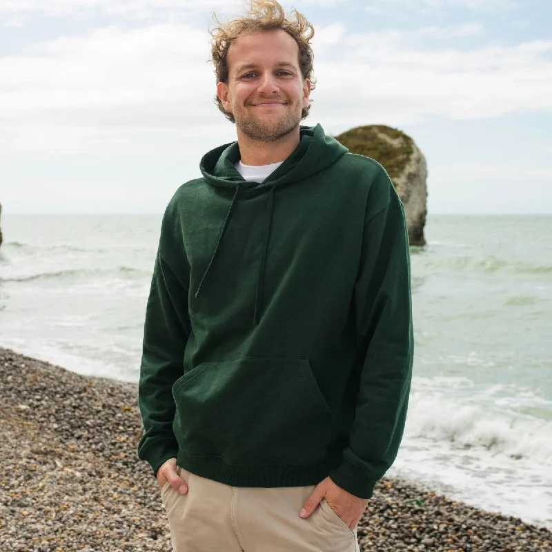 Organic Cotton Kangaroo Pocket Hoodie Hoodie with Full-Zip Functional Layering