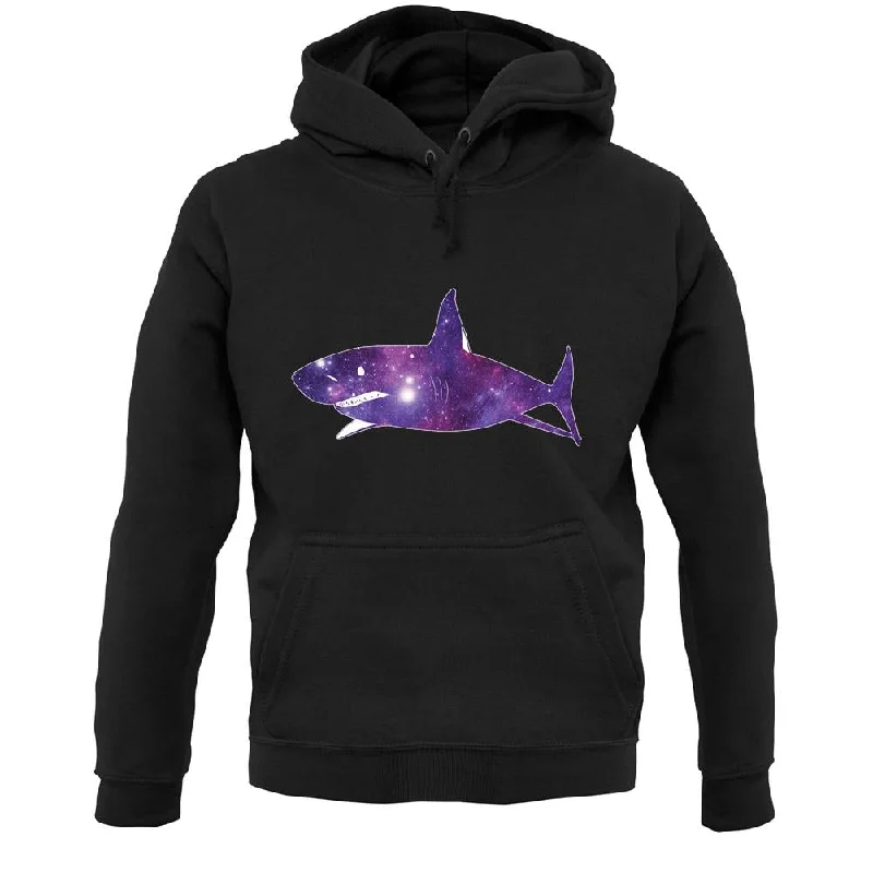 Space Animals - Shark Unisex Hoodie Hoodie with Hem Lace Feminine Delicate