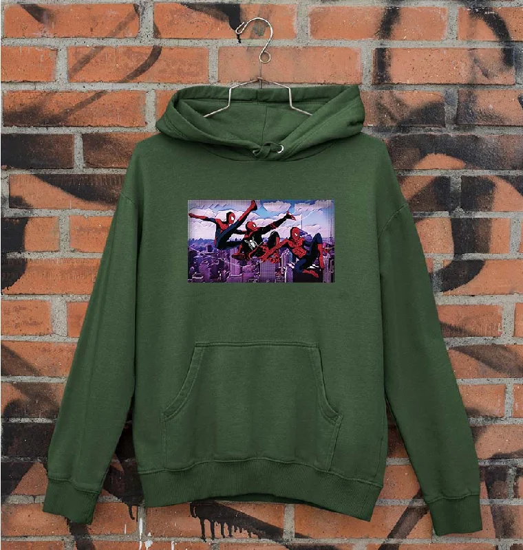 Spiderman Superhero Unisex Hoodie for Men/Women Hoodie with Mock Neck Collared Structured