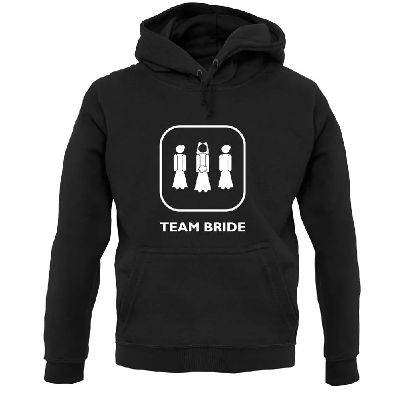 Team Bride [Married] Unisex Hoodie Hoodie with Hem Contrast Bold Stylish
