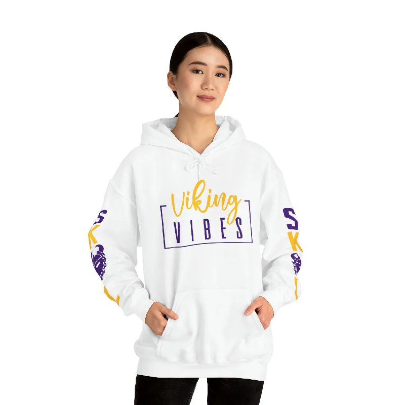 Unisex Heavy Blend™ Hooded Sweatshirt - Vibes + Original (Sleeves) Hoodie with Hood Adjustable Protection
