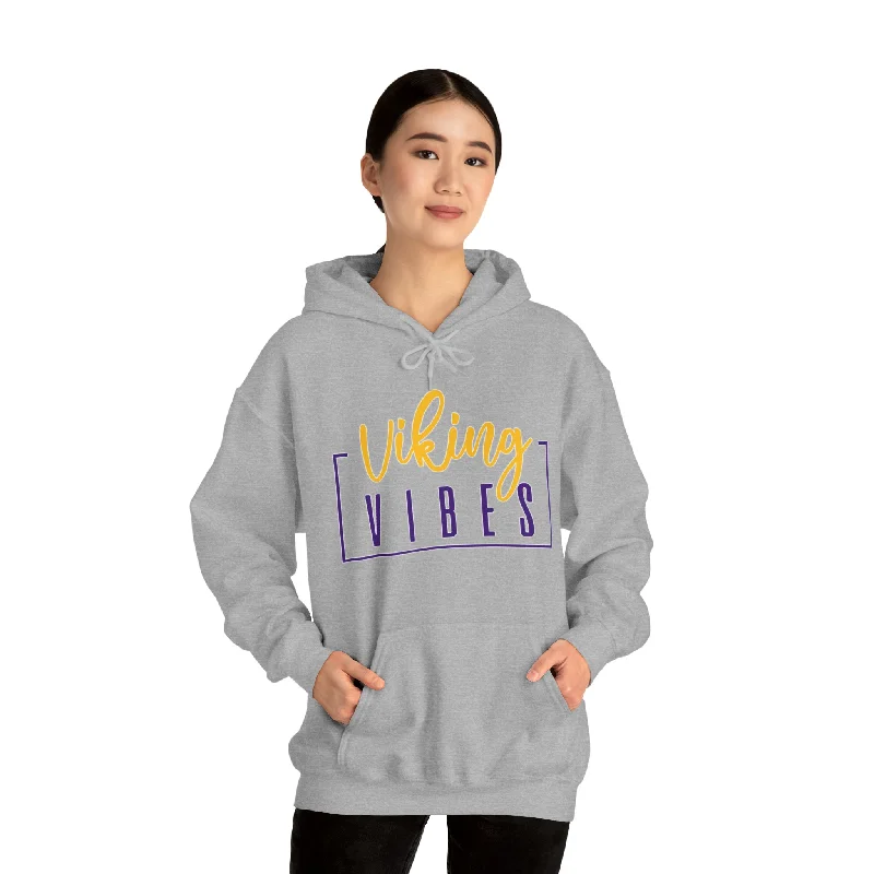 Unisex Heavy Blend™ Hoodie - Vibes Hoodie with Turtle Neck Cozy Winter
