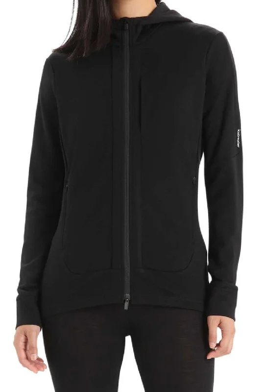 Womens Quantum III LS Zip Hoodie Hoodie with Ribbed Neckline Snug Warm
