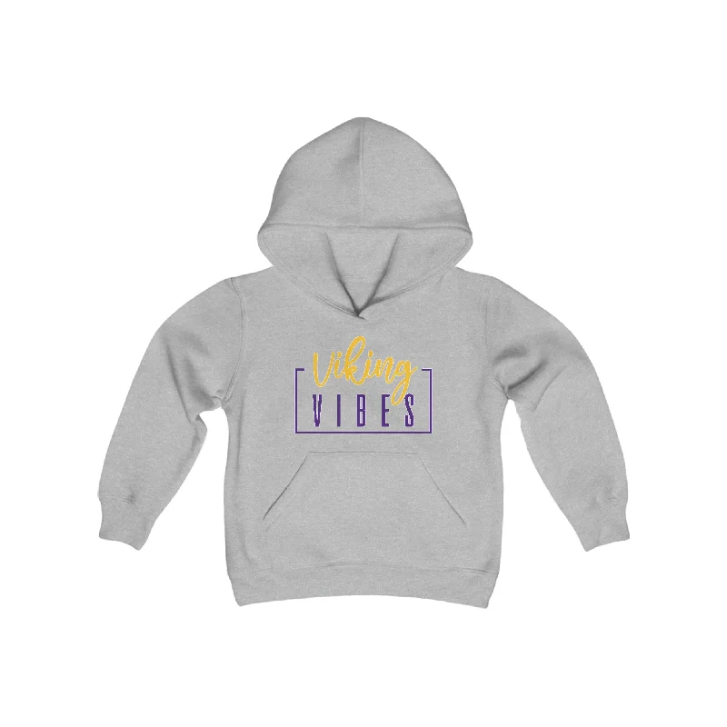 Youth Heavy Blend Hoodie - Vibes Hoodie with Rhinestones Sparkly Elegant