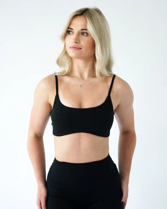 Adapt Sports Bra - Black Push-Up Wireless Bra