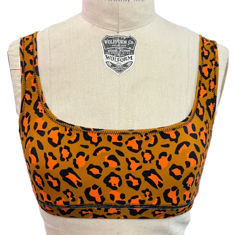 Cheetah Square Neck Bra Push-Up Padded Bra