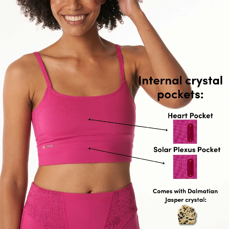ENERGY Bra with Dalmatian Jasper Crystal Cozy Wire-Free Bra