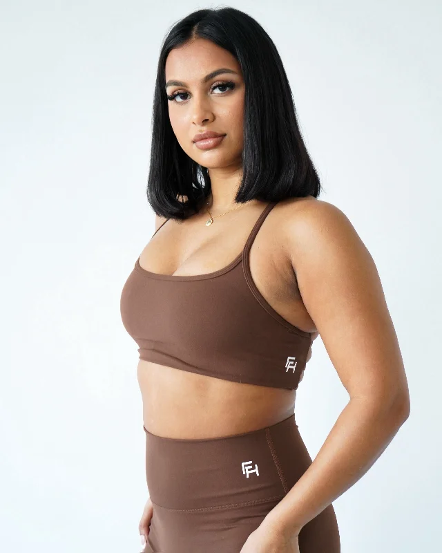Core Sports Bra - Clay Sleek Push-Up Bra