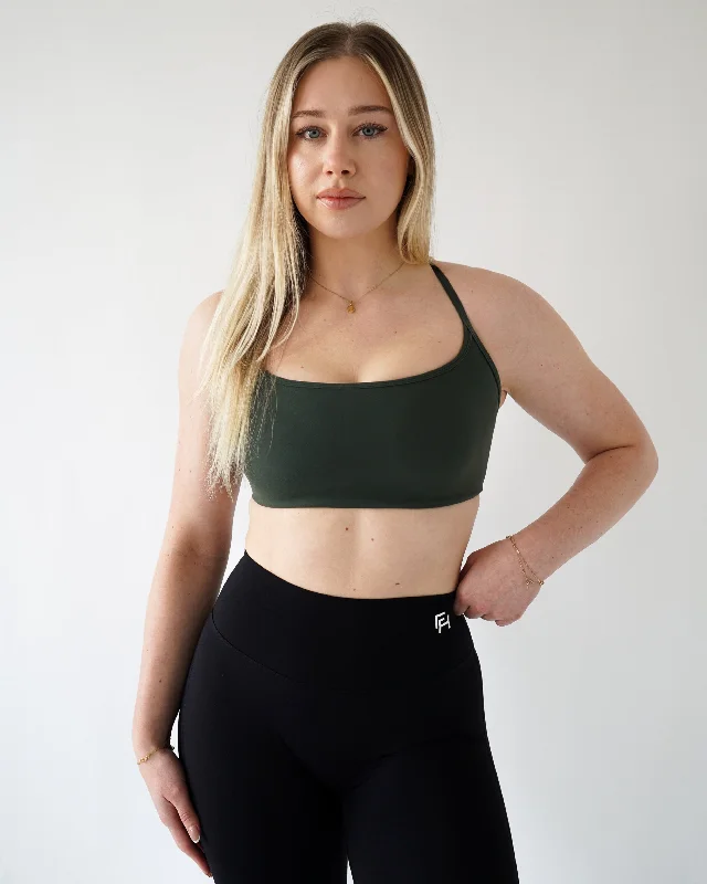 Core Sports Bra - Forest Full Coverage Bralette