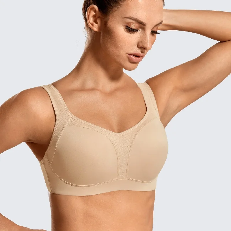Elsa High Impact Contour Padded Underwire Sports Bra|| Seamless Wireless Bra