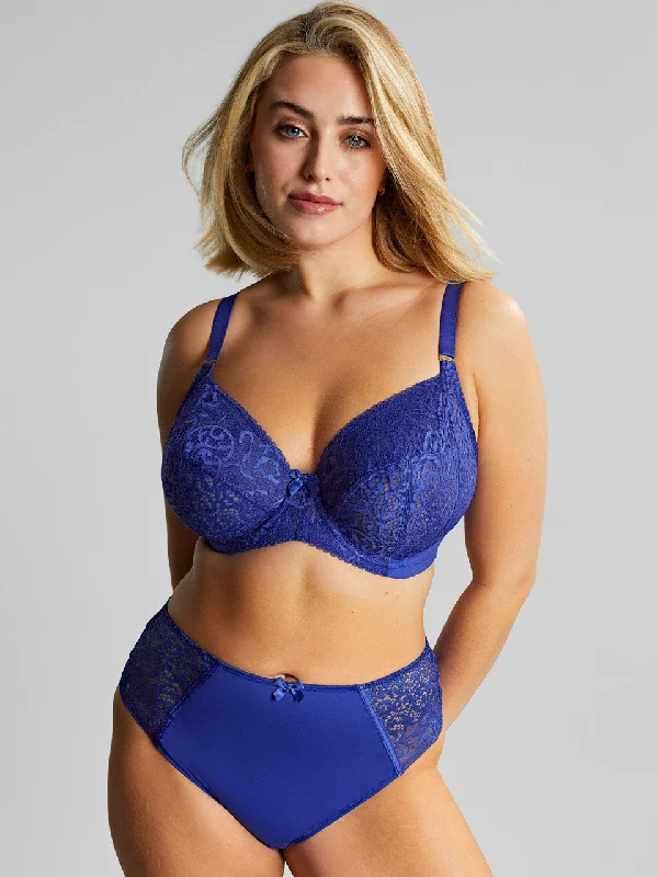 Estel Plunge Bra In Royal Blue - Panache Stylish Lace Bralette