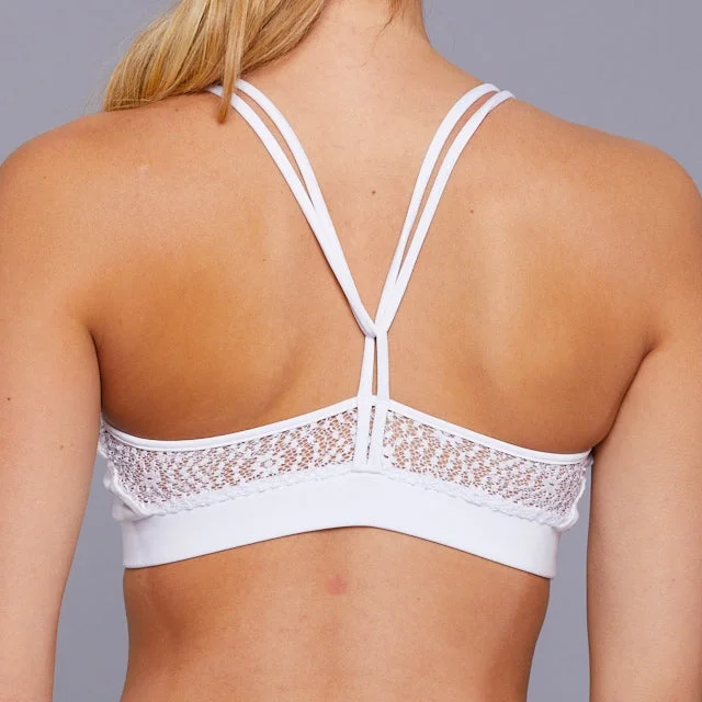 Classic Bra Top (white lace) Soft Mesh Bra