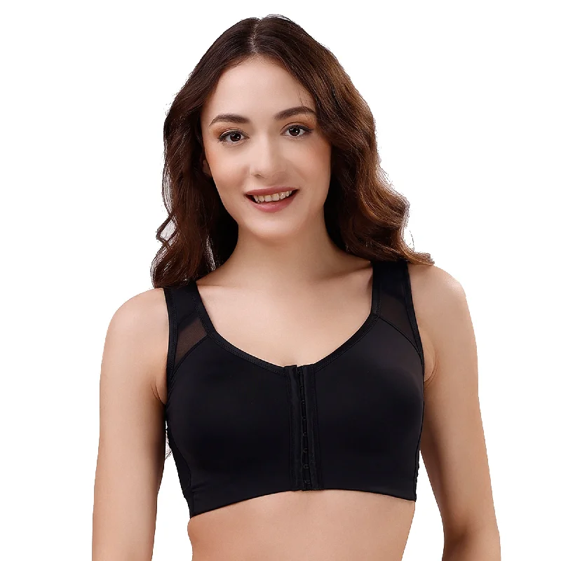 Front Closure Full Coverage Non Padded Non Wired Bra-CB-334 Adjustable Bra Straps