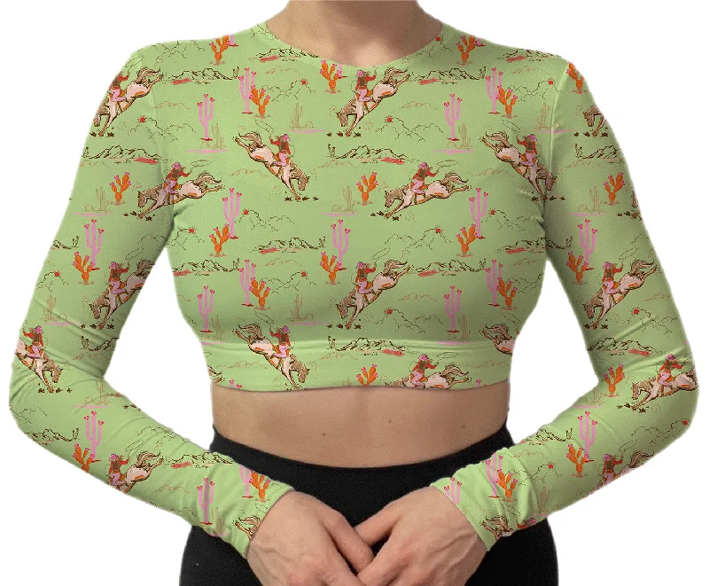 Giddy-UP Long Sleeve Bra Top Trendy Lace Bra