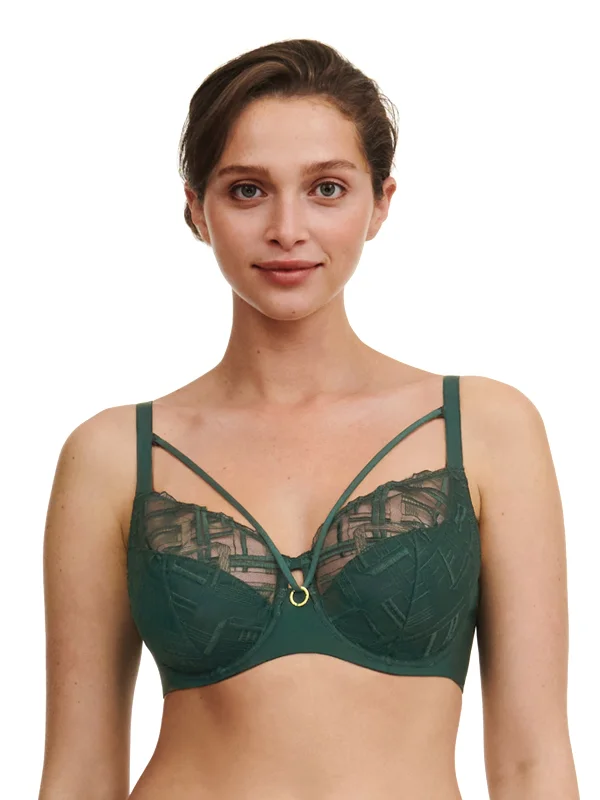 Graphic Support Full Coverage Bra In Empire Green - Chantelle Light Padded Bra