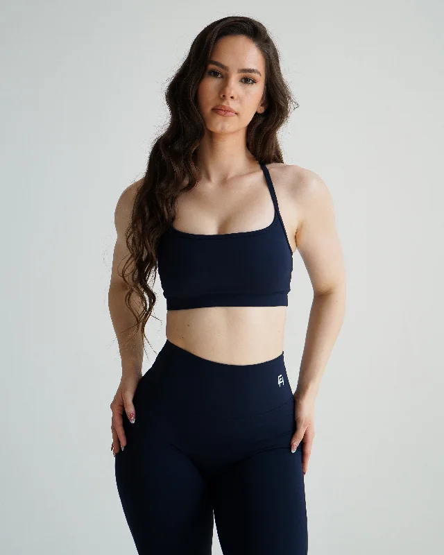 Impact Sports Bra - Navy Supportive Cotton Bra
