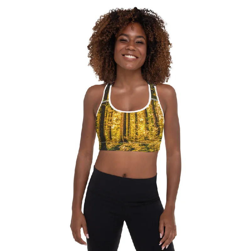 Into The Woods Padded Sports Bra Stretchy Full Coverage