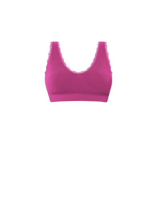 Kitty Seamless Cotton Bra - Magenta #44674 Supportive Cotton Bra