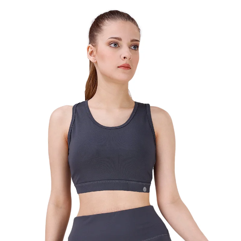 Medium Impact Racerback Sports Bra with Removable Cups- AT-1 Soft Stretch Bra