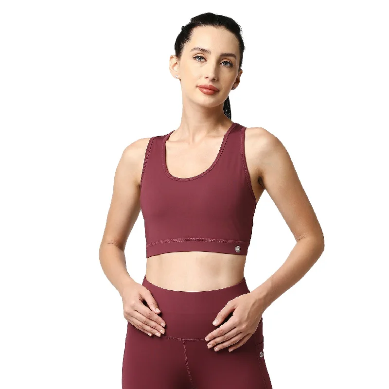 Medium Impact Racerback Sports Bra with Removable Cups- AT-1 Light Padded Bra