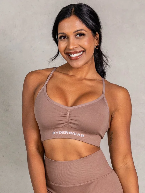 NRG Seamless Sports Bra - Almond Daily Comfort Bra