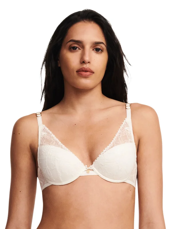 Orchids Push Up Bra In Milk - Chantelle Push-Up Wireless Bra