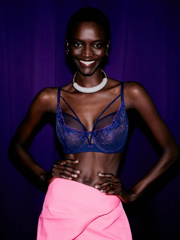Spice Underwired Bra In Midnight Blue - Chantelle Pulp Soft Cup Bralette
