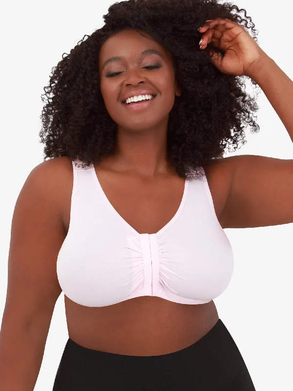 The Laurel - Seamless Comfort Front-Closure Bra Elegant Lace Bralette