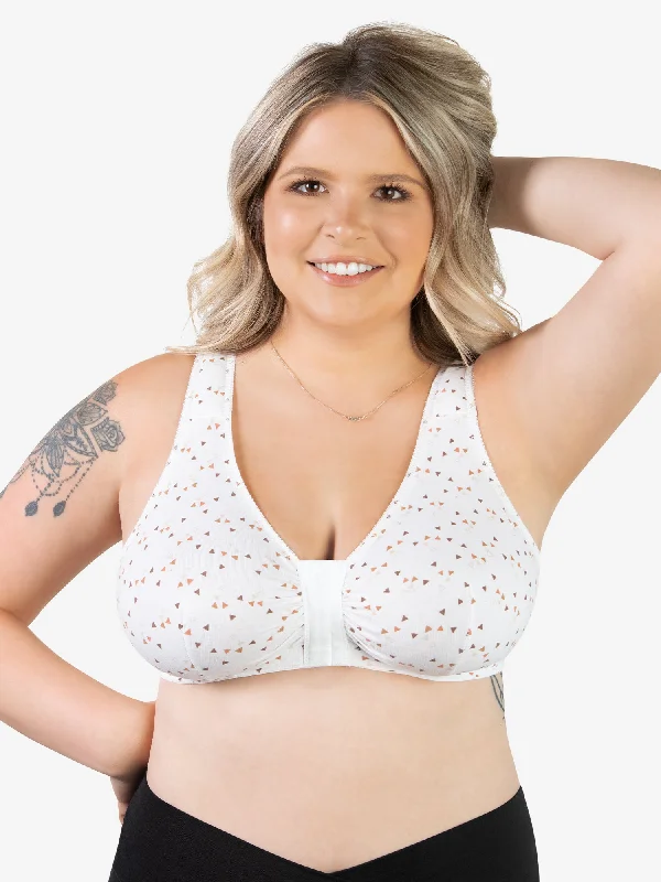 The Meryl - Cotton Front-Closure Comfort & Sleep Bra Seamless Push-Up Bra