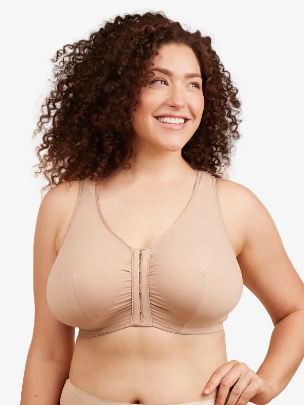 The Meryl - Cotton Front-Closure Comfort & Sleep Bra High Support Sports Bra