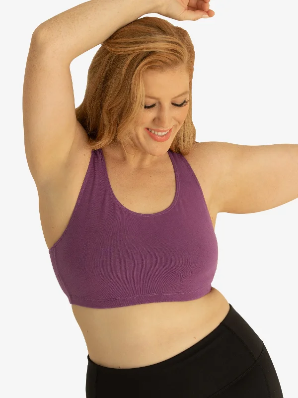 The Serena - Cotton Wirefree Sports Bra Elegant Cotton Bra